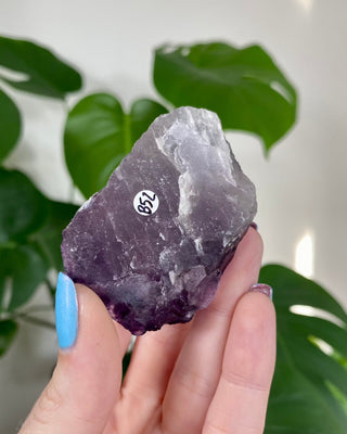 Múzquiz Fluorite from Esperanza Mine, Mexico from Curious Muse Crystals Tagged with fluorescence, fluorite, hide-notify-btn, mexico, muzquiz fluorite, purple, raw crystal, uv reactive
