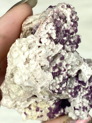 Fluorite with Quartz Epimorphs from Tombstone Arizona from Curious Muse Crystals Tagged with Arizona, botyroidal, clear brazil quartz, Crystal healing, fluorite, genuine crystal, hide-notify-btn, natural mineral, purple, raw mineral, reiki crystal, USA, white