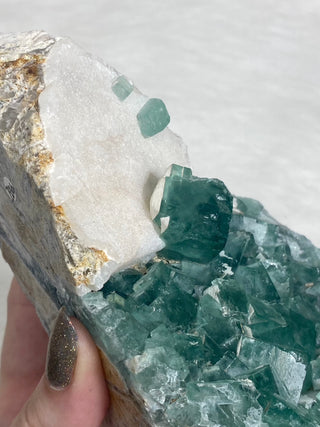 Cubic Green Fluorite from Madagascar from Curious Muse Crystals Tagged with crystal energy, cubic, fluorescence, fluorite, green, hide-notify-btn, madagascar, reiki healing