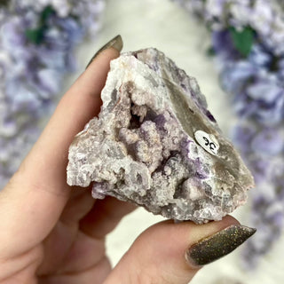 Fluorite with Quartz Epimorphs from Tombstone Arizona from Curious Muse Crystals Tagged with Arizona, botyroidal, clear brazil quartz, Crystal healing, fluorite, genuine crystal, hide-notify-btn, natural mineral, purple, raw mineral, reiki crystal, USA, white