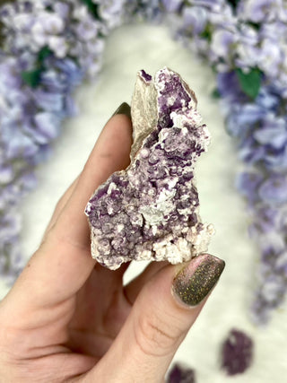 Fluorite with Quartz Epimorphs from Tombstone Arizona from Curious Muse Crystals Tagged with Arizona, botyroidal, clear brazil quartz, Crystal healing, fluorite, genuine crystal, hide-notify-btn, natural mineral, purple, raw mineral, reiki crystal, USA, white