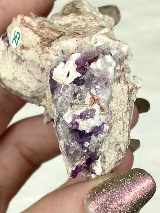 Fluorite with Quartz Epimorphs from Tombstone Arizona from Curious Muse Crystals Tagged with Arizona, botyroidal, clear brazil quartz, Crystal healing, fluorite, genuine crystal, hide-notify-btn, natural mineral, purple, raw mineral, reiki crystal, USA, white