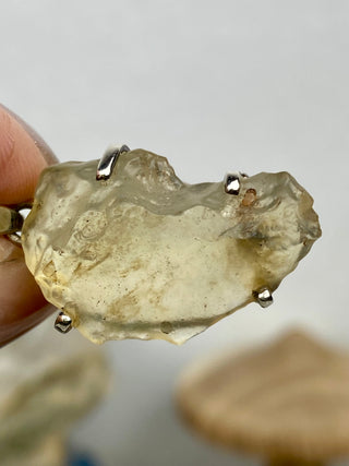 Libyan Desert Glass in Sterling Silver Pendant from Curious Muse Crystals Tagged with desert glass, hide-notify-btn, libya, necklace, Pendant, sterling silver, tektite, yellow