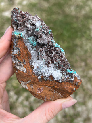 Rosasite with Aurichalcite Raw Specimen | Ojuela Mine, Mexico