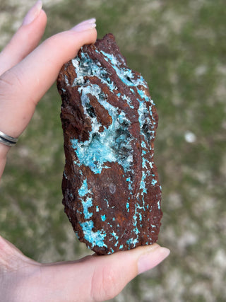 Rosasite with Aurichalcite Raw Specimen | Ojuela Mine, Mexico