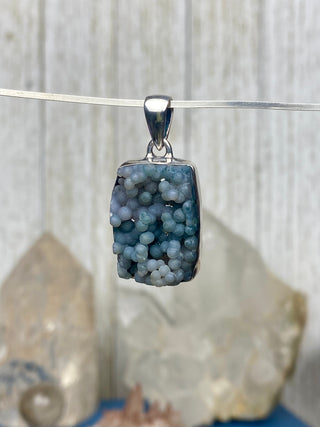 Grape Agate in Sterling Silver Pendant from Curious Muse Crystals Tagged with botyroidal, chalcedony, Crystal healing, genuine crystal, grape agate, hide-notify-btn, jewelry, natural mineral, Pendant, purple, raw mineral, reiki crystal, Sterling