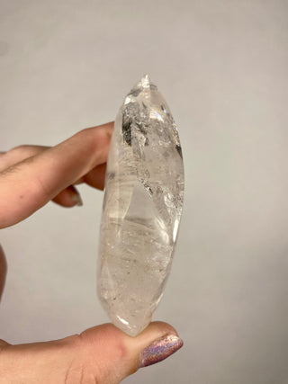 Rainbow Filled Quartz Flame from Curious Muse Crystals Tagged with brazil, carving, clear, clear quartz, crystal, flame, hide-notify-btn, polished, quartz, tower