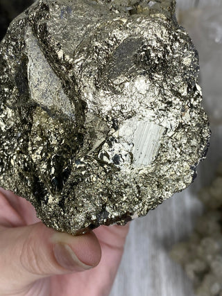 Pyrite Raw Cluster | Brazil from Curious Muse Crystals Tagged with fools gold, gold, golden pyrite, money magic, money rock, pyrite, raw, raw crystal, wealth crystal