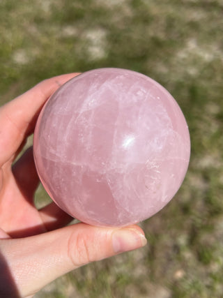 Rose Quartz with Six Point Star Sphere | from Madagascar