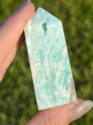 Blue Aragonite Tower | Caribbean Calcite Tower