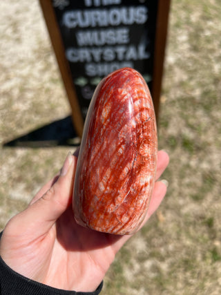 Red Moonstone Flashy Polished Crystal