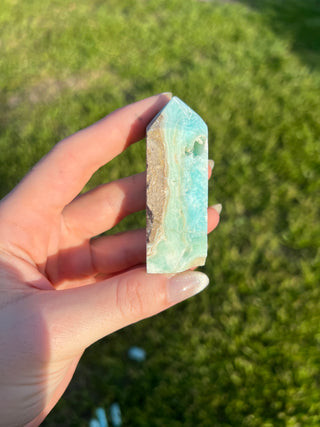 Blue Aragonite Tower | Caribbean Calcite Tower