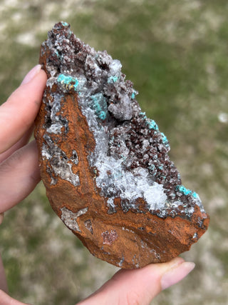 Rosasite with Aurichalcite Raw Specimen | Ojuela Mine, Mexico