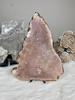 Pink Amethyst Triangle Slab | Brazil from Curious Muse Crystals Tagged with amethyst, carving, Crystal healing, genuine crystal, hide-notify-btn, natural mineral, pink, pink amethyst, polished, reiki crystal, slab