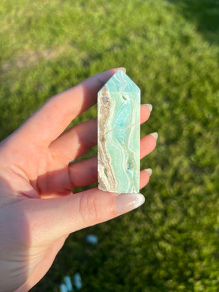 Blue Aragonite Tower | Caribbean Calcite Tower