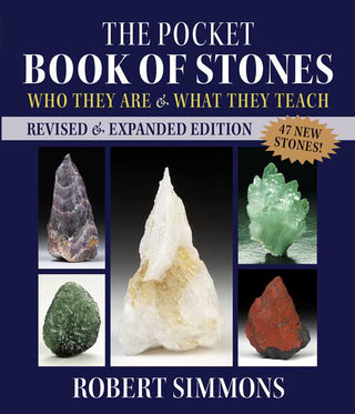 Pocket Book of Stones by Robert Simmons from Curious Muse Crystals Tagged with book, book of stones, Crystal healing