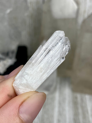 Danburite Raw Crystal Twin Termination | Caracas, Mexico from Curious Muse Crystals Tagged with clear, crown chakra, Crystal healing, danburite, hide-notify-btn, pink, raw, raw crystal