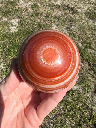 Carnelian Agate Sphere | Red Banded Agate from Madagascar