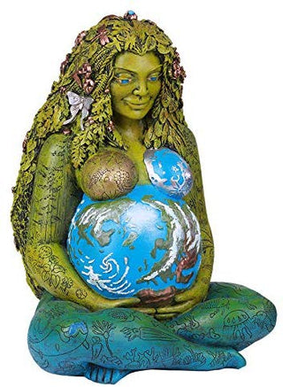 Mother Gaia Statue 14 inch from Curious Muse Crystals Tagged with gaia, millennial gaia, mother earth, sacred space, statue, wall decor