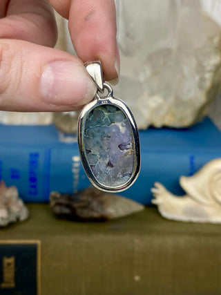 Grape Agate in Sterling Silver Pendant from Curious Muse Crystals Tagged with botyroidal, chalcedony, Crystal healing, genuine crystal, grape agate, hide-notify-btn, jewelry, natural mineral, Pendant, purple, raw mineral, reiki crystal, Sterling