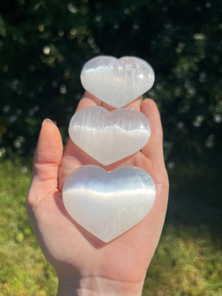 Selenite Puffy Heart Crystal | Cleansing Stone