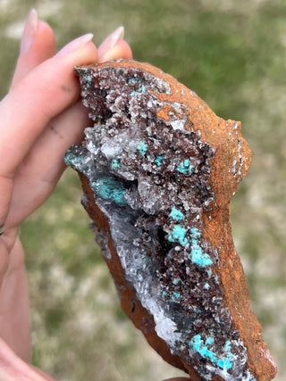 Rosasite with Aurichalcite Raw Specimen | Ojuela Mine, Mexico