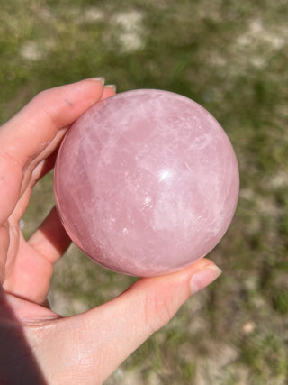 Rose Quartz with Six Point Star Sphere | from Madagascar