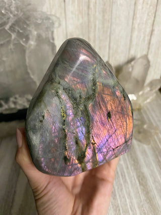 Purple Flash Labradorite Polished Free Form from Curious Muse Crystals Tagged with crystal energy, dark purple lab, full flash lab, hide-notify-btn, Labradorite, psychic protection, purple, reiki healing