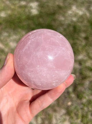 Rose Quartz with Six Point Star Sphere | from Madagascar