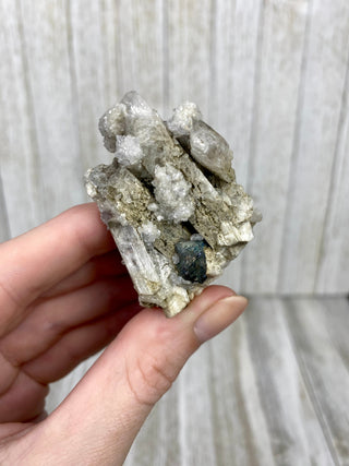 Danburite Raw Crystal Cluster with Chalcopyrite | Caracas, Mexico from Curious Muse Crystals Tagged with clear, crown chakra, Crystal healing, danburite, hide-notify-btn, pink, raw, raw crystal