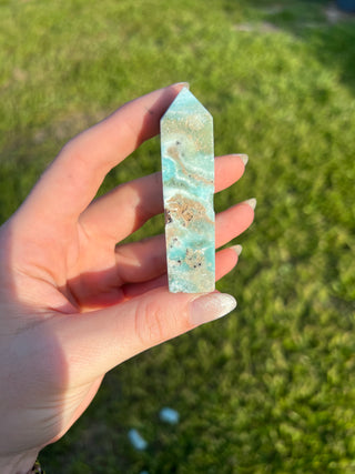 Blue Aragonite Tower | Caribbean Calcite Tower