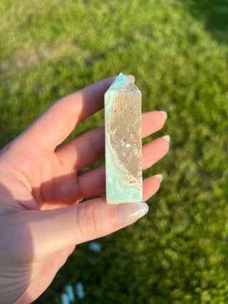Blue Aragonite Tower | Caribbean Calcite Tower