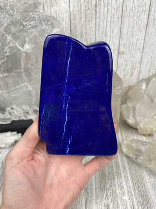 Dark Blue Lapis Lazuli Slab | Sparkly Pyrite Flakes from Curious Muse Crystals Tagged with blue, crown chakra, gold, hide-notify-btn, lapis, Lapis lazuli, pyrite, ultramarine