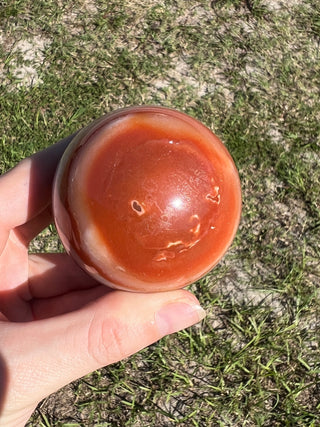 Carnelian Agate Sphere | Red Banded Agate from Madagascar