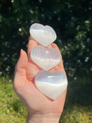 Selenite Puffy Heart Crystal | Cleansing Stone