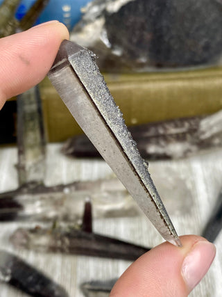 Quartz with Hematite and Lithium inclusions | Afghanistan from Curious Muse Crystals Tagged with Afghanistan, hematite, hematite red quartz, Laser quartz, lithium, Lithium quartz, Specular hematite