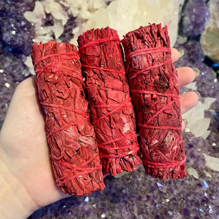 Dragon's blood on White Sage Bundle | Protection & Transformation from Curious Muse Crystals Tagged with dragonsblood, herb bundle, sage, white sage