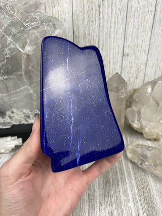 Dark Blue Lapis Lazuli Slab | Sparkly Pyrite Flakes from Curious Muse Crystals Tagged with blue, crown chakra, gold, hide-notify-btn, lapis, Lapis lazuli, pyrite, ultramarine