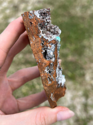 Rosasite with Aurichalcite Raw Specimen | Ojuela Mine, Mexico