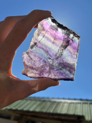 Rainbow Fluorite Slab from Mexico