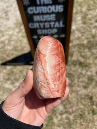 Red Moonstone Flashy Polished Crystal