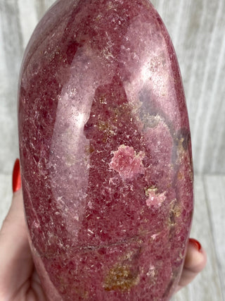 Rhodonite Free Form from Madagascar from Curious Muse Crystals Tagged with crystal, crystal energy, freeform, hide-notify-btn, madagascar, pink, polished, red, reiki healing, Rhodonite