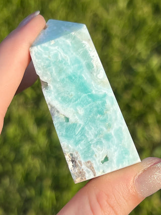 Blue Aragonite Tower | Caribbean Calcite Tower