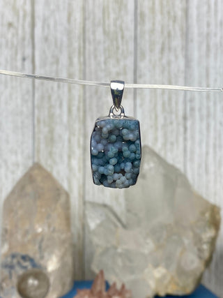 Grape Agate in Sterling Silver Pendant from Curious Muse Crystals Tagged with botyroidal, chalcedony, Crystal healing, genuine crystal, grape agate, hide-notify-btn, jewelry, natural mineral, Pendant, purple, raw mineral, reiki crystal, Sterling