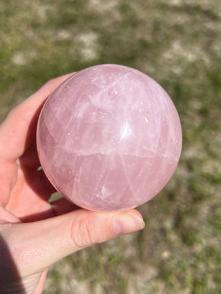 Rose Quartz with Six Point Star Sphere | from Madagascar