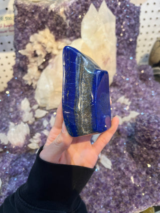Dark Blue Lapis Lazuli Slab | Sparkly Pyrite Flakes