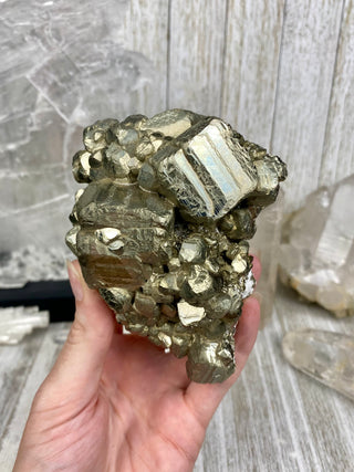 Pyrite Raw Large Termination Cluster | Brazil from Curious Muse Crystals Tagged with fools gold, gold, golden pyrite, money magic, money rock, pyrite, raw, raw crystal, wealth crystal