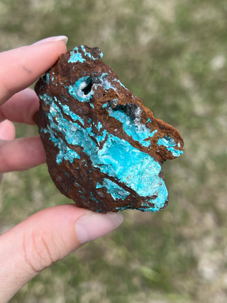 Rosasite with Aurichalcite Raw Specimen | Ojuela Mine, Mexico