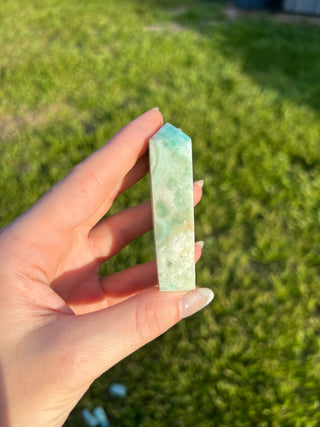 Blue Aragonite Tower | Caribbean Calcite Tower