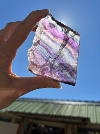 Rainbow Fluorite Slab from Mexico